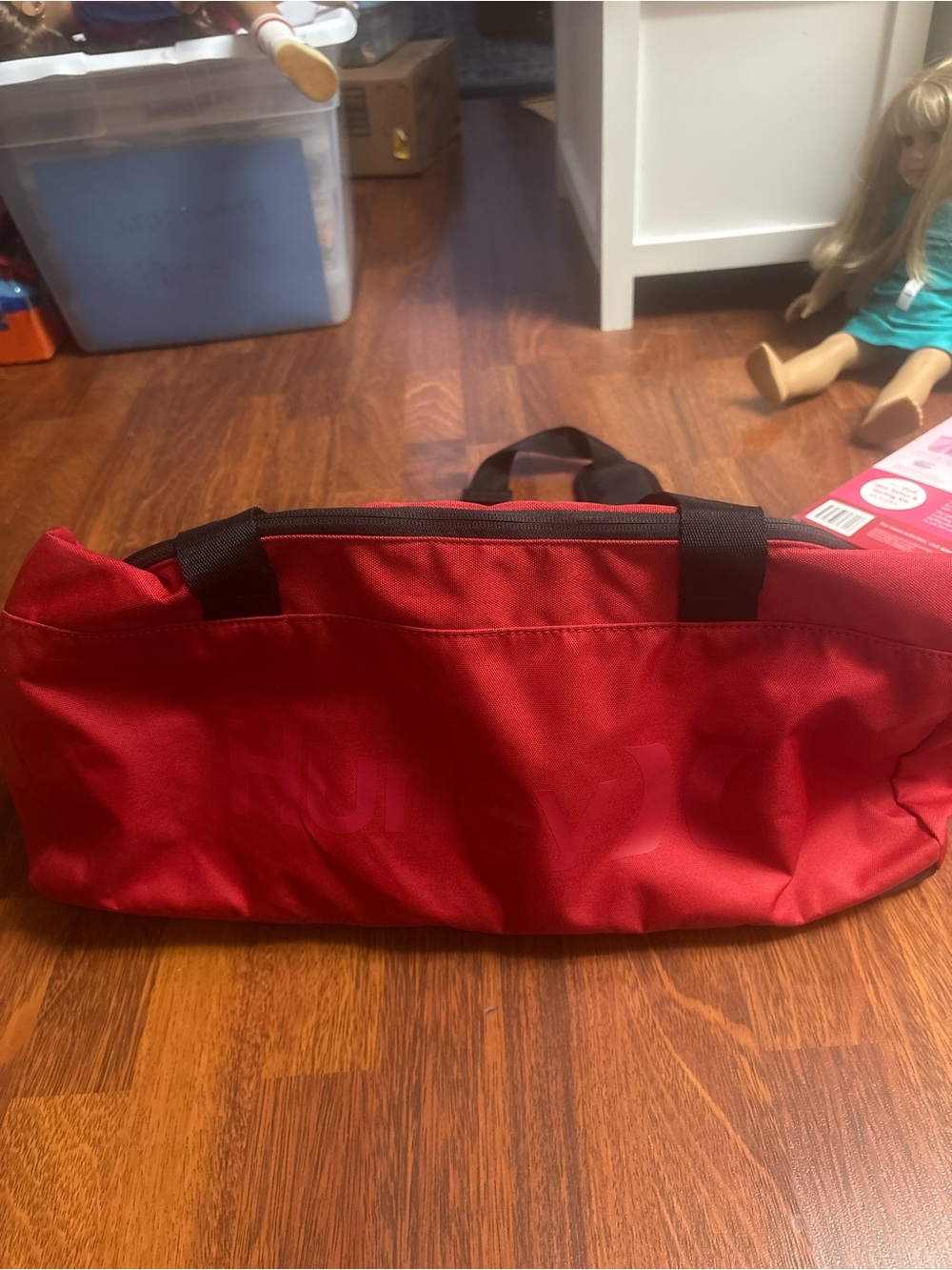 Hurley Red Men’s Duffel Bag with Black Handles
